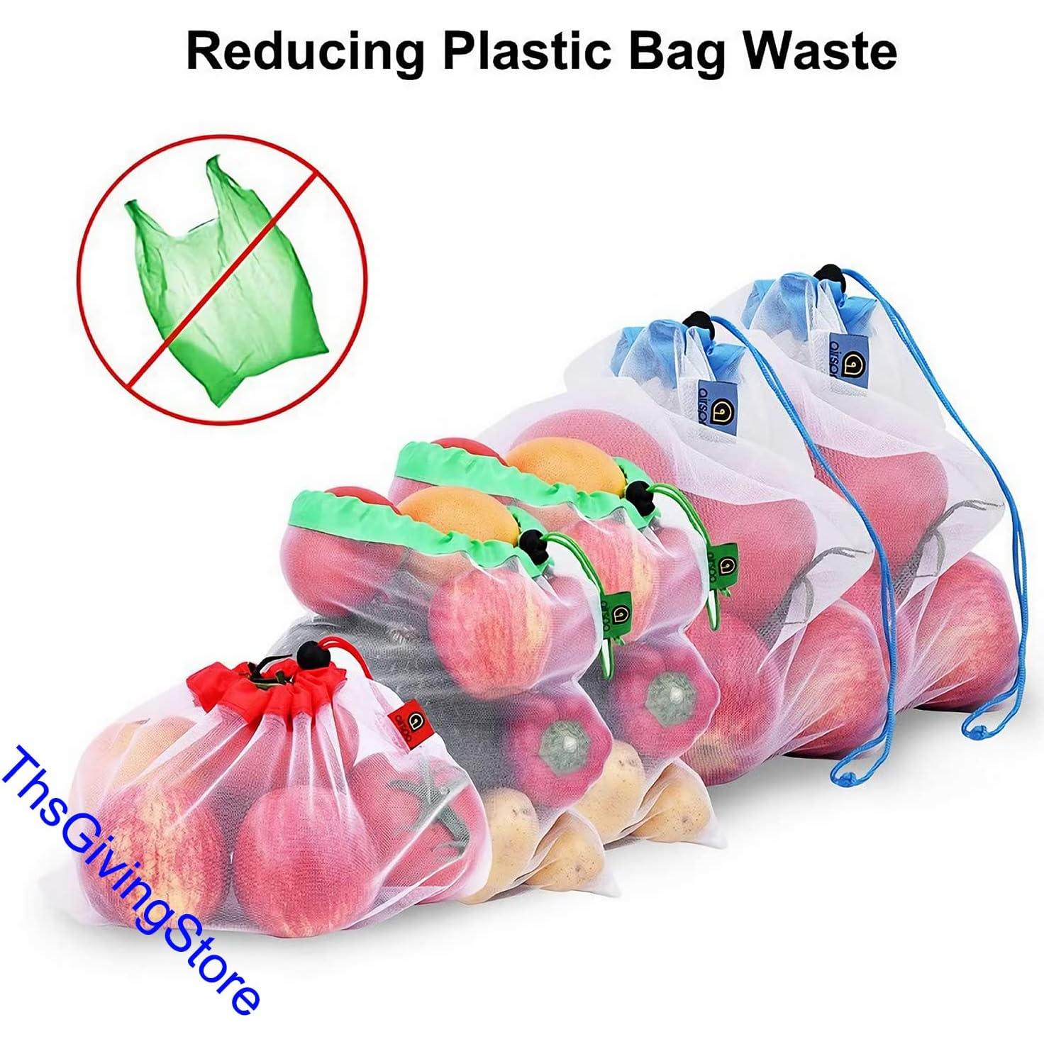 Bolsas de Malla Reutilizables ThsGivingStore - 3 Tamaños