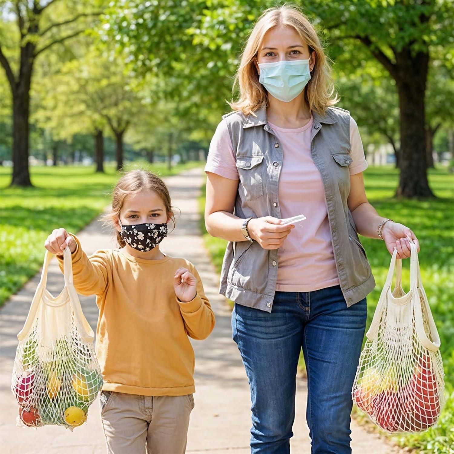 10 Bolsas de Compras Reutilizables de Algodón Lemecima 35x35cm