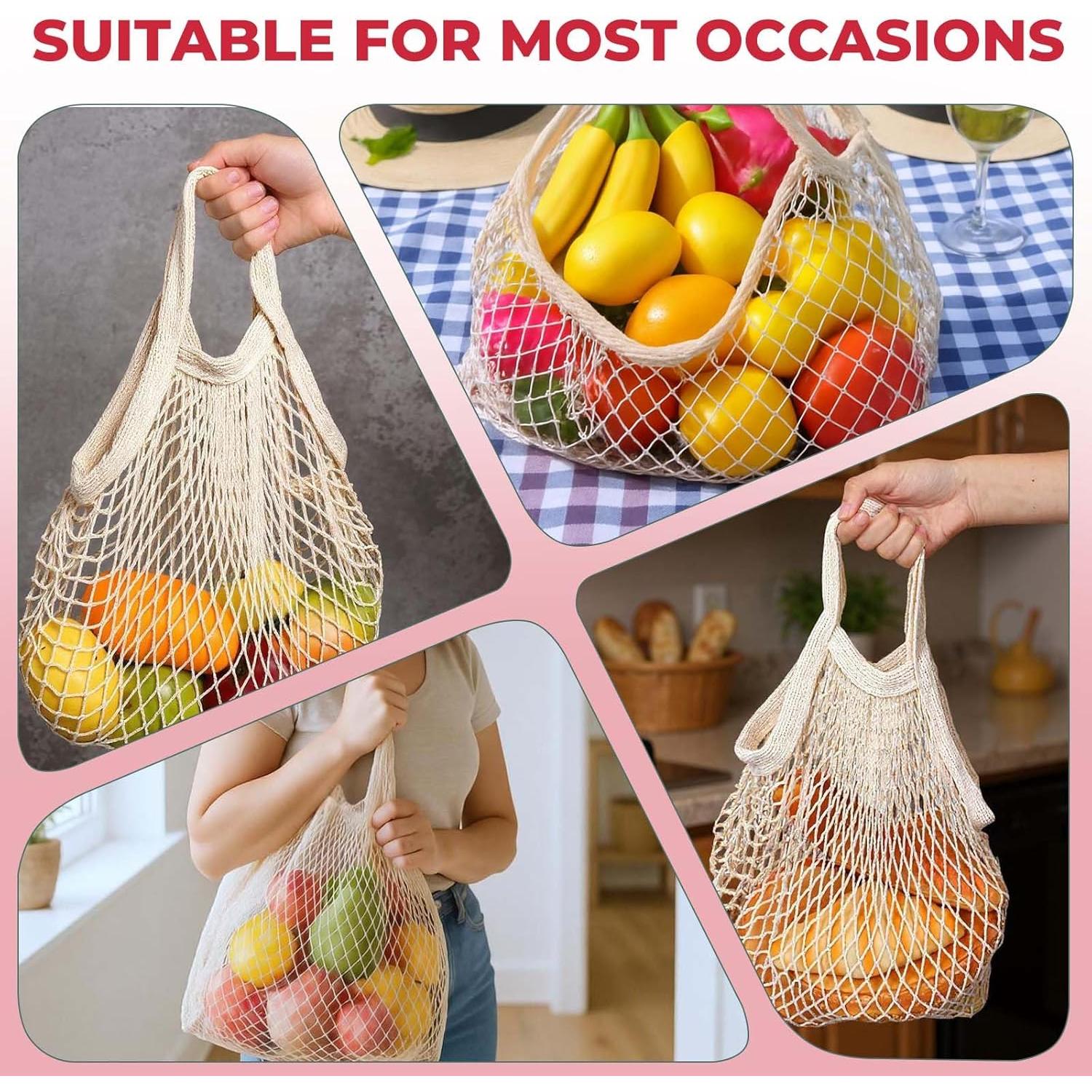 10 Bolsas de Compras Reutilizables de Algodón Lemecima 35x35cm