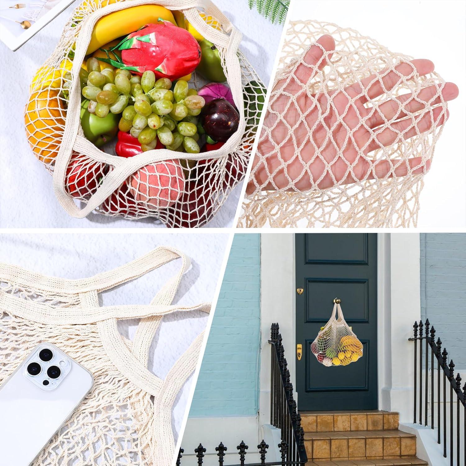 12 Bolsas de Compras Reutilizables de Algodón wutfuooo 35x35cm