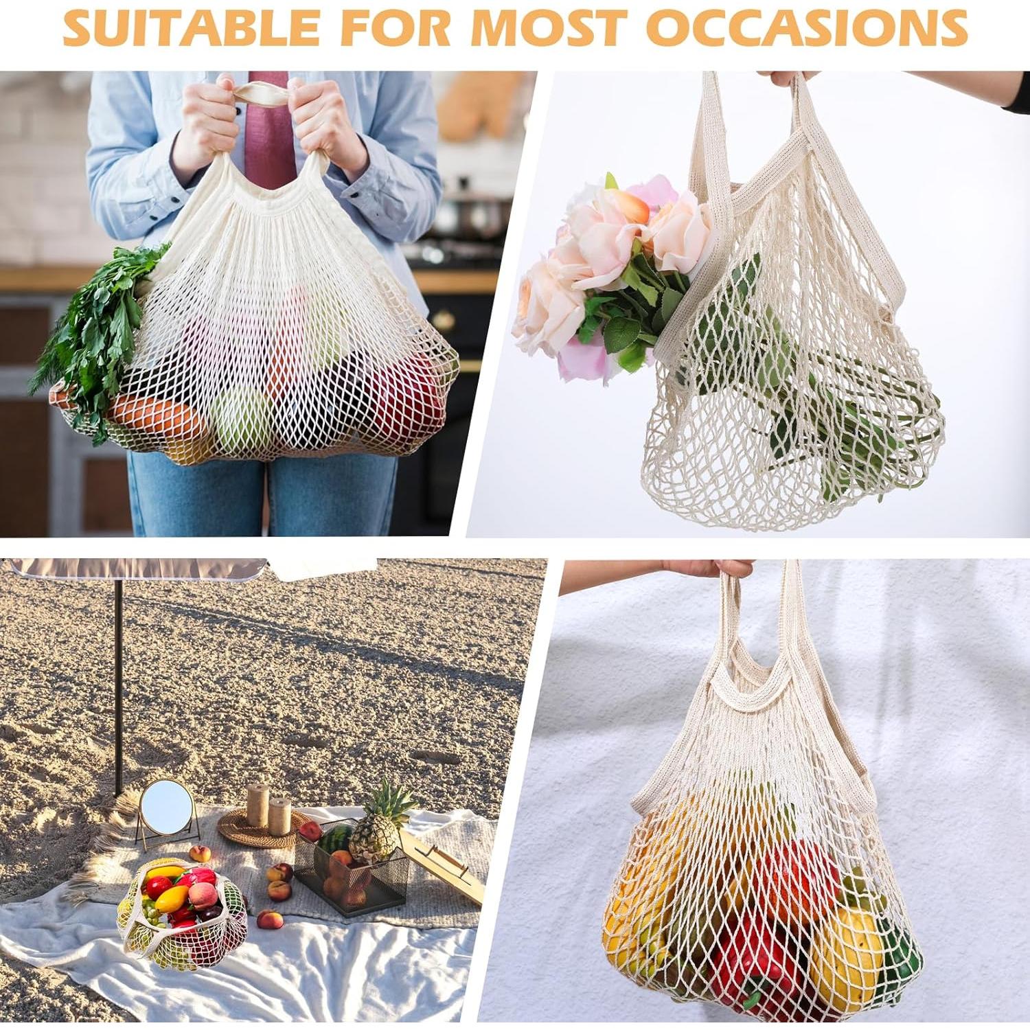 12 Bolsas de Compras Reutilizables de Algodón wutfuooo 35x35cm