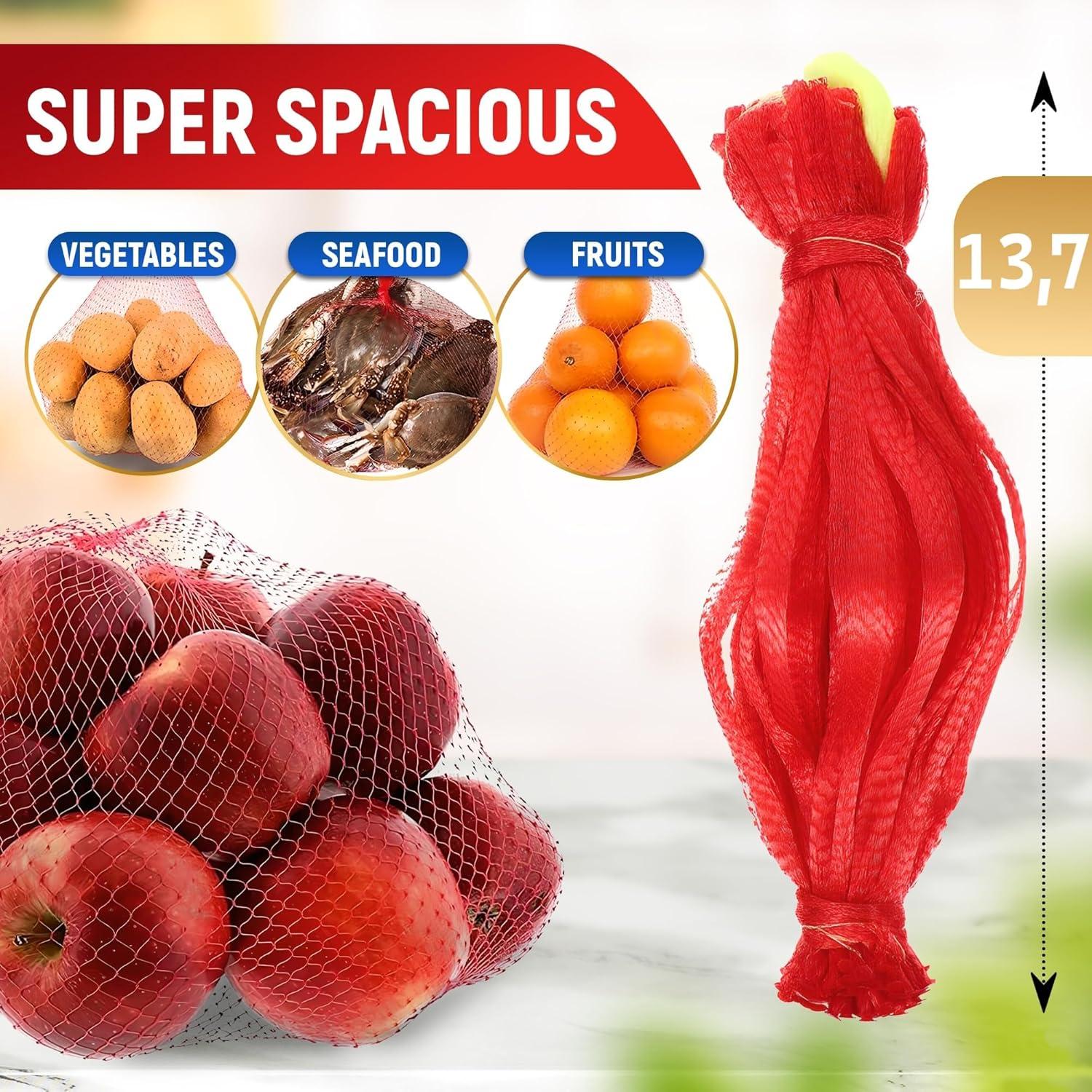 200 Bolsas de Malla Reutilizables BURIUS para Verduras 34.8 CM