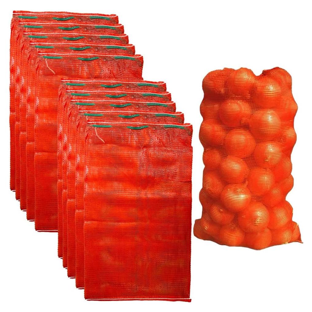Bolsas de Malla Reutilizables Firdnyohs 10 Unidades Naranja 85x59cm