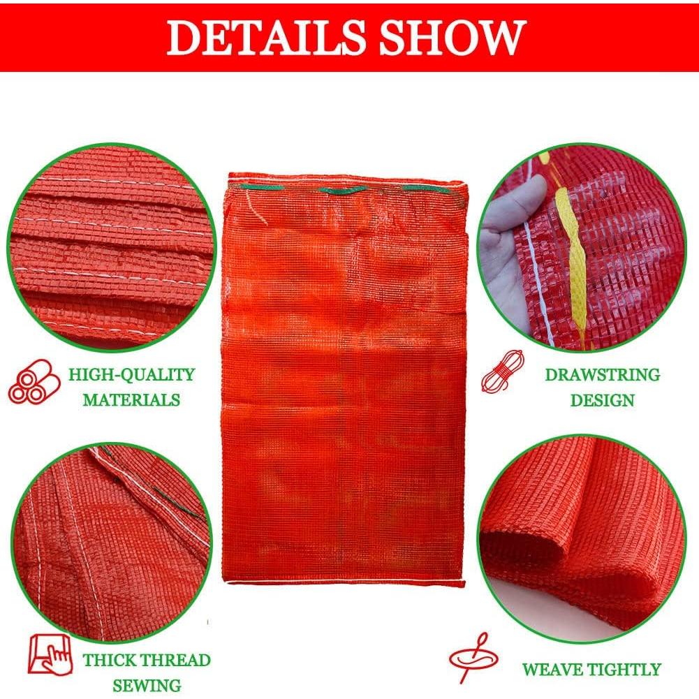 Bolsas de Malla Reutilizables Firdnyohs 10 Unidades Naranja 85x59cm