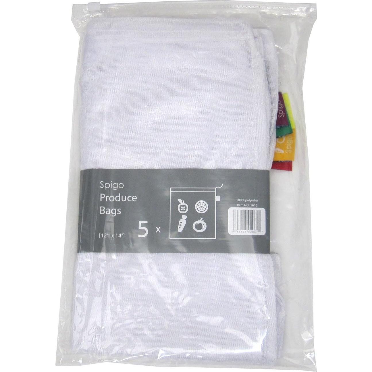 Bolsas de Malla Reutilizables Spigo 30x35 cm - 5 Piezas