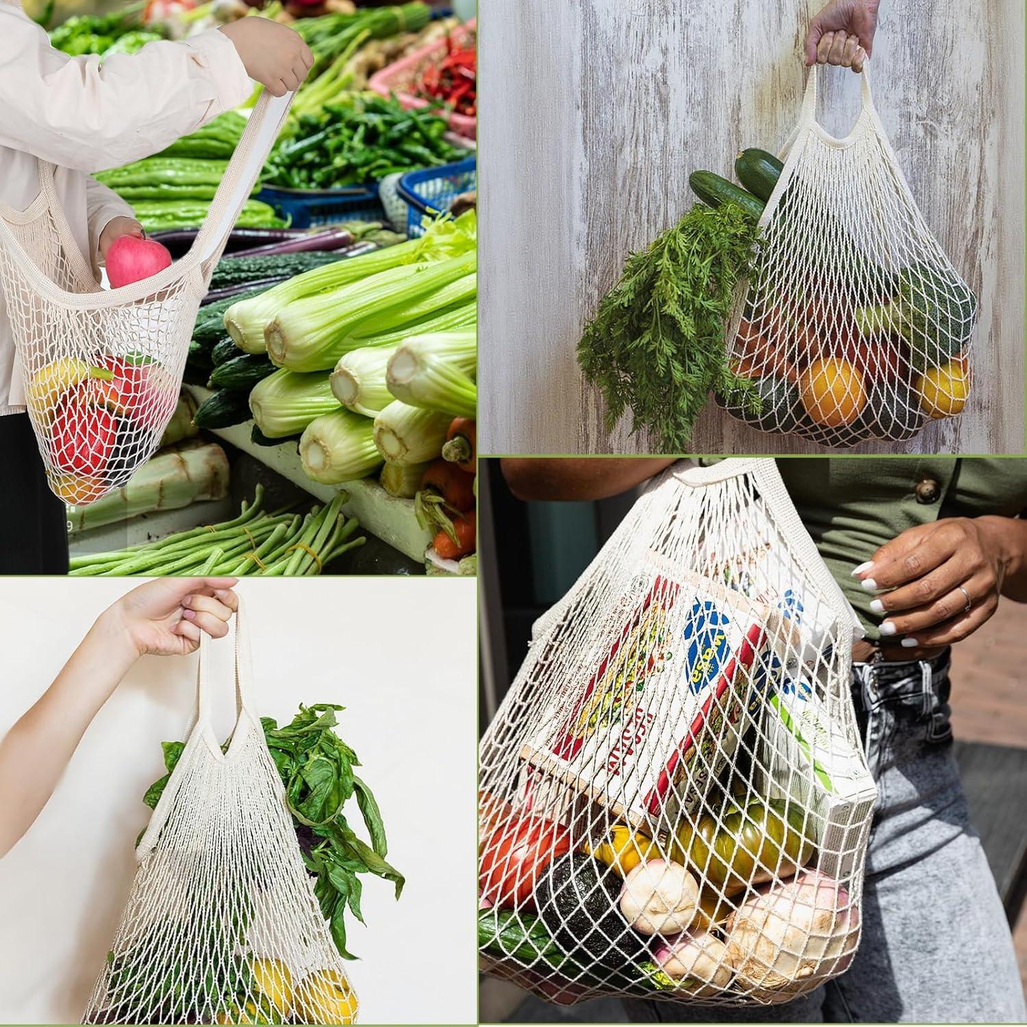 Bolsas de Compras de Malla Reutilizables Qulkws 36x35cm 2 Pcs