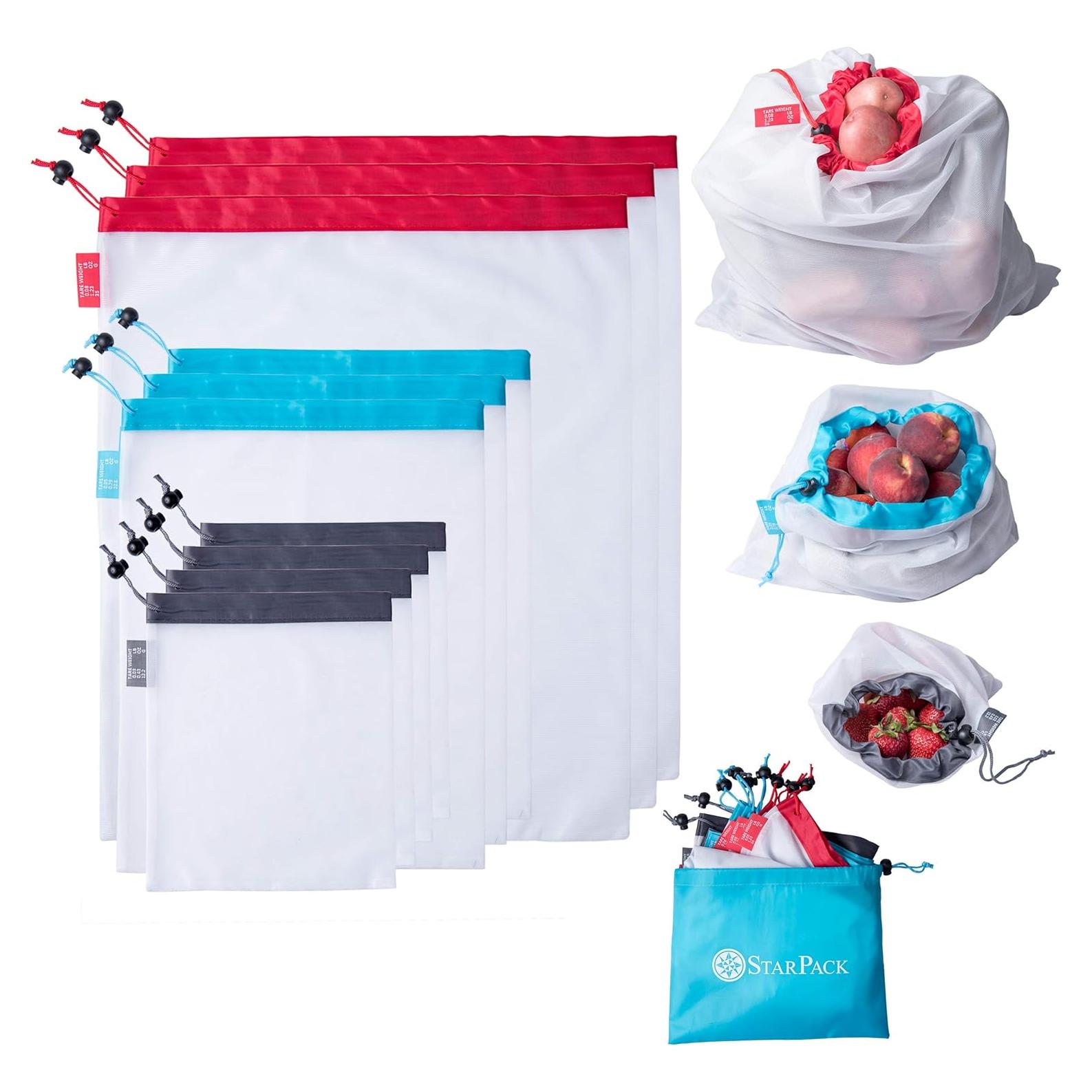 Bolsas Reutilizables StarPack - Set de 10 Malla Ecológicas