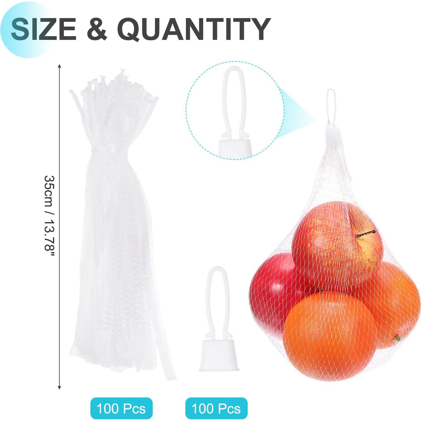 Bolsas de Malla Reutilizables uxcell 35cm 100 Pcs para Compras