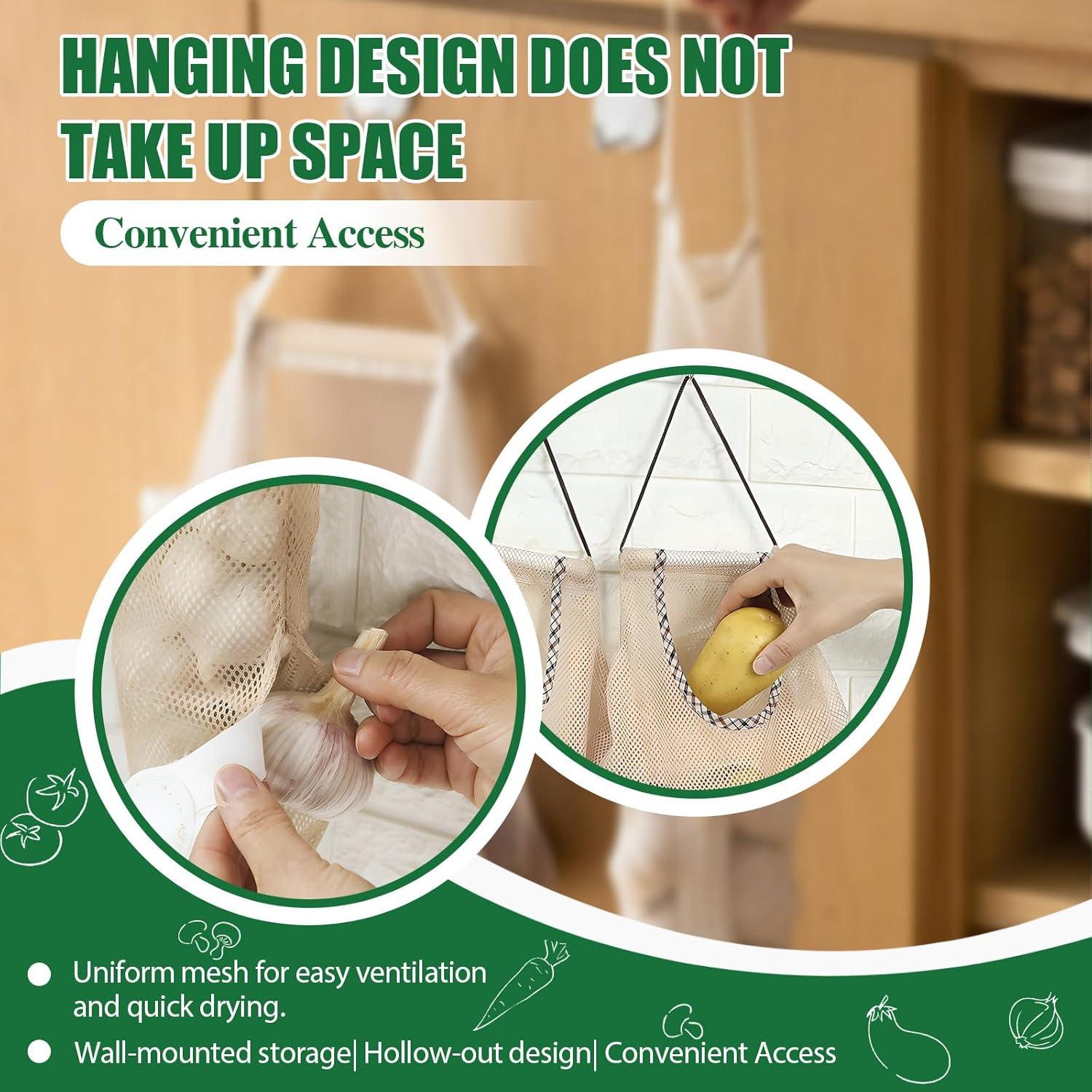 Paquete de 10 Bolsas de Malla Quxddy para Almacenamiento de Verduras