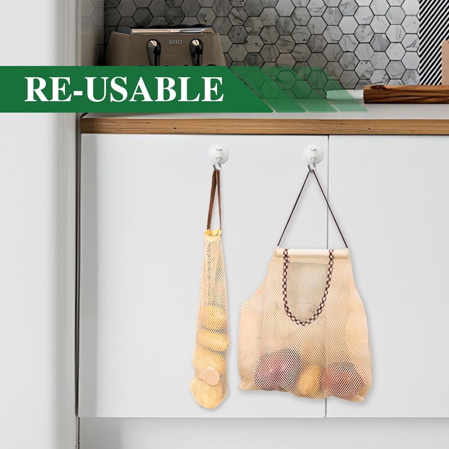 Paquete de 10 Bolsas de Malla Quxddy para Almacenamiento de Verduras