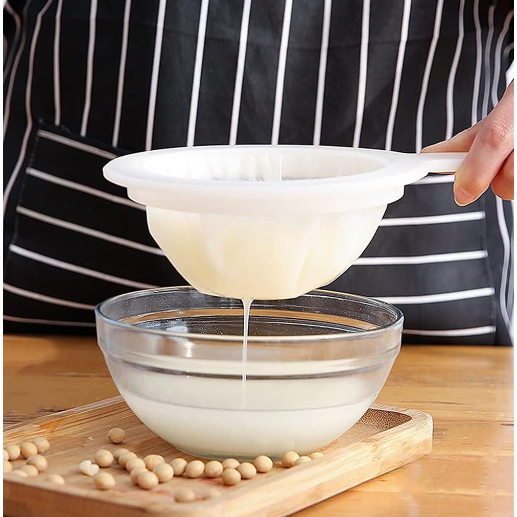 Colador de Malla Fina Haosens + 5 Bolsas Leche Nueces 200 Mallas