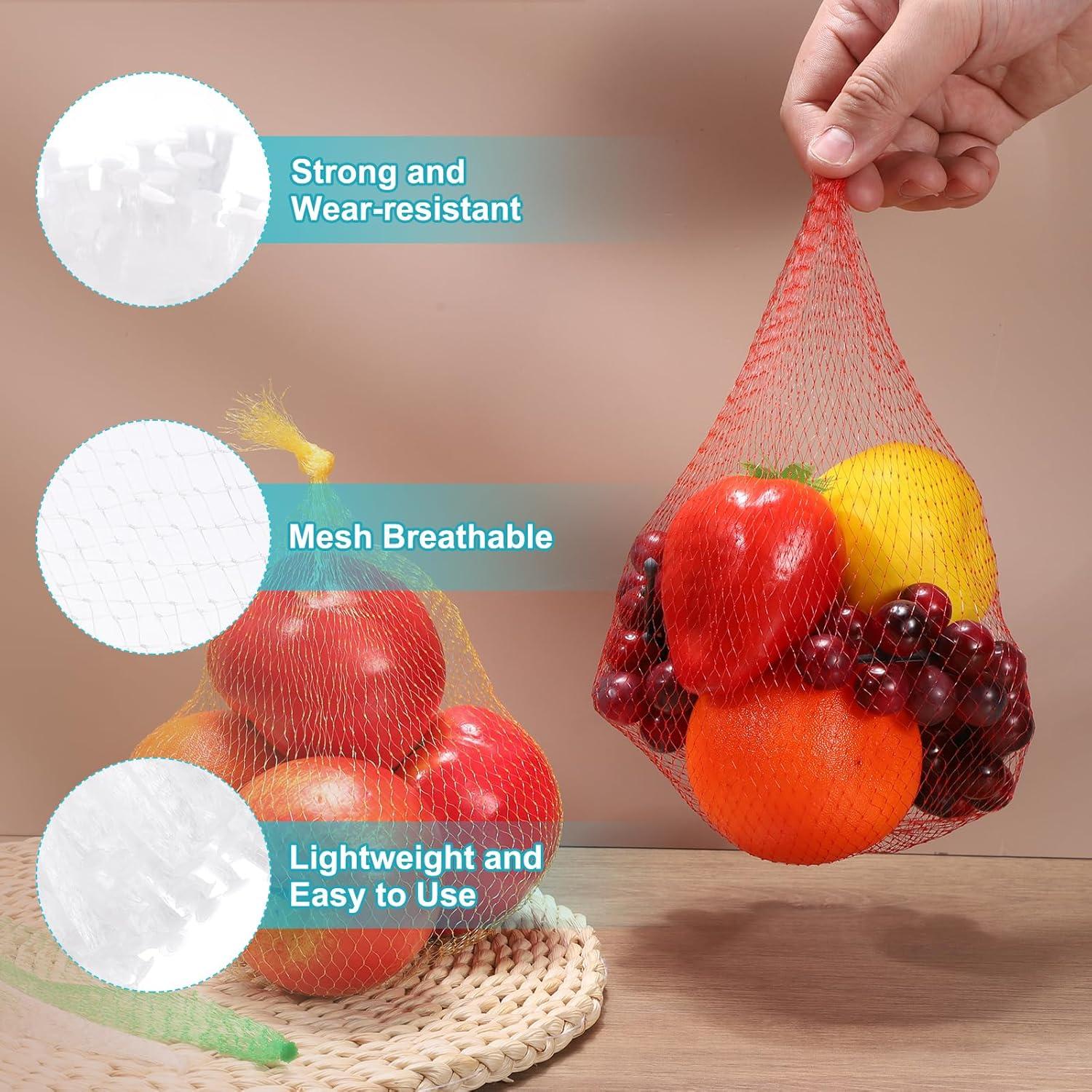 Bolsas de Malla Reutilizables uxcell 40cm 100 Pcs para Frutas y Verduras