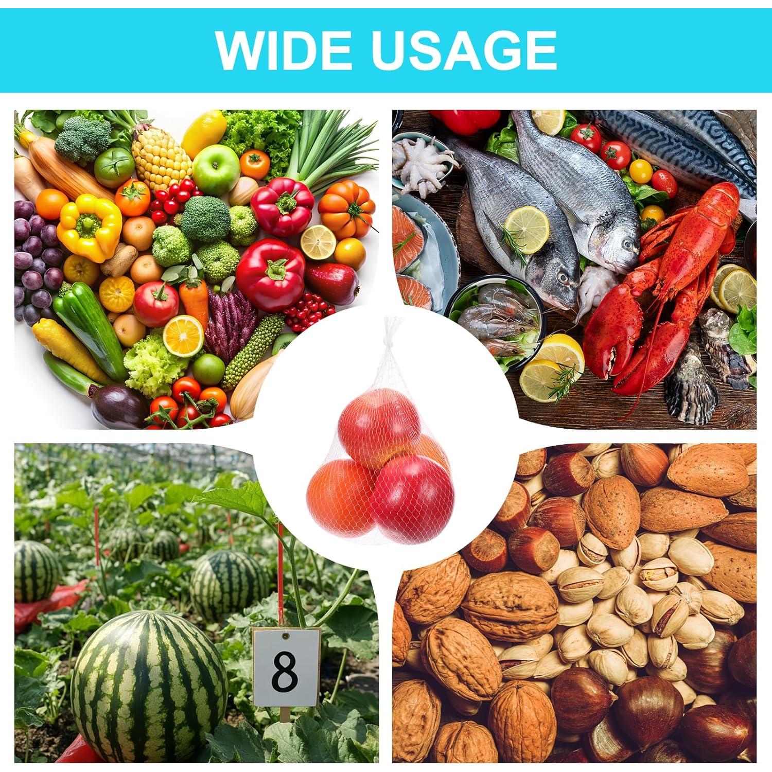 Bolsas de Malla Reutilizables uxcell 40cm 100 Pcs para Frutas y Verduras