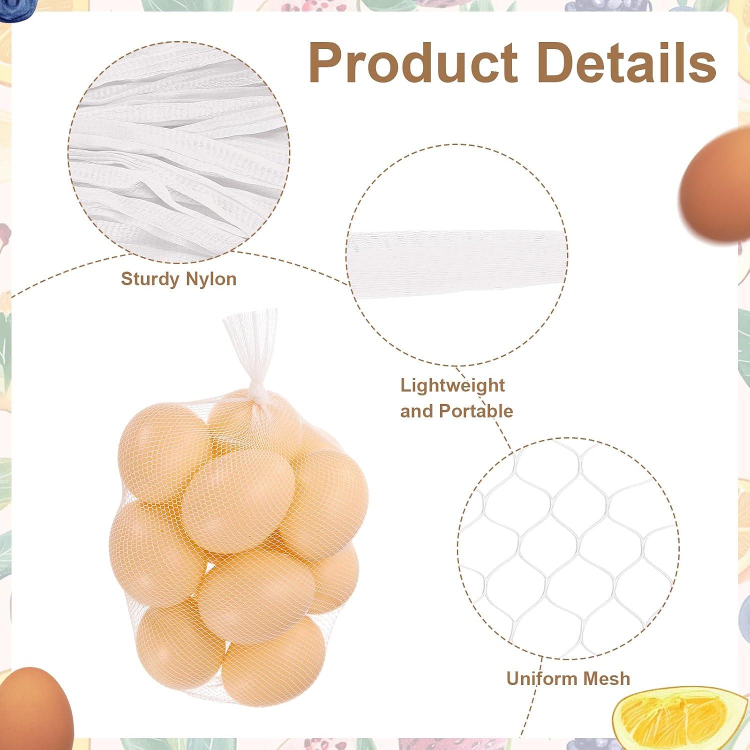 Bolsas de Malla Reutilizables uxcell 35cm 100Pcs Blancas