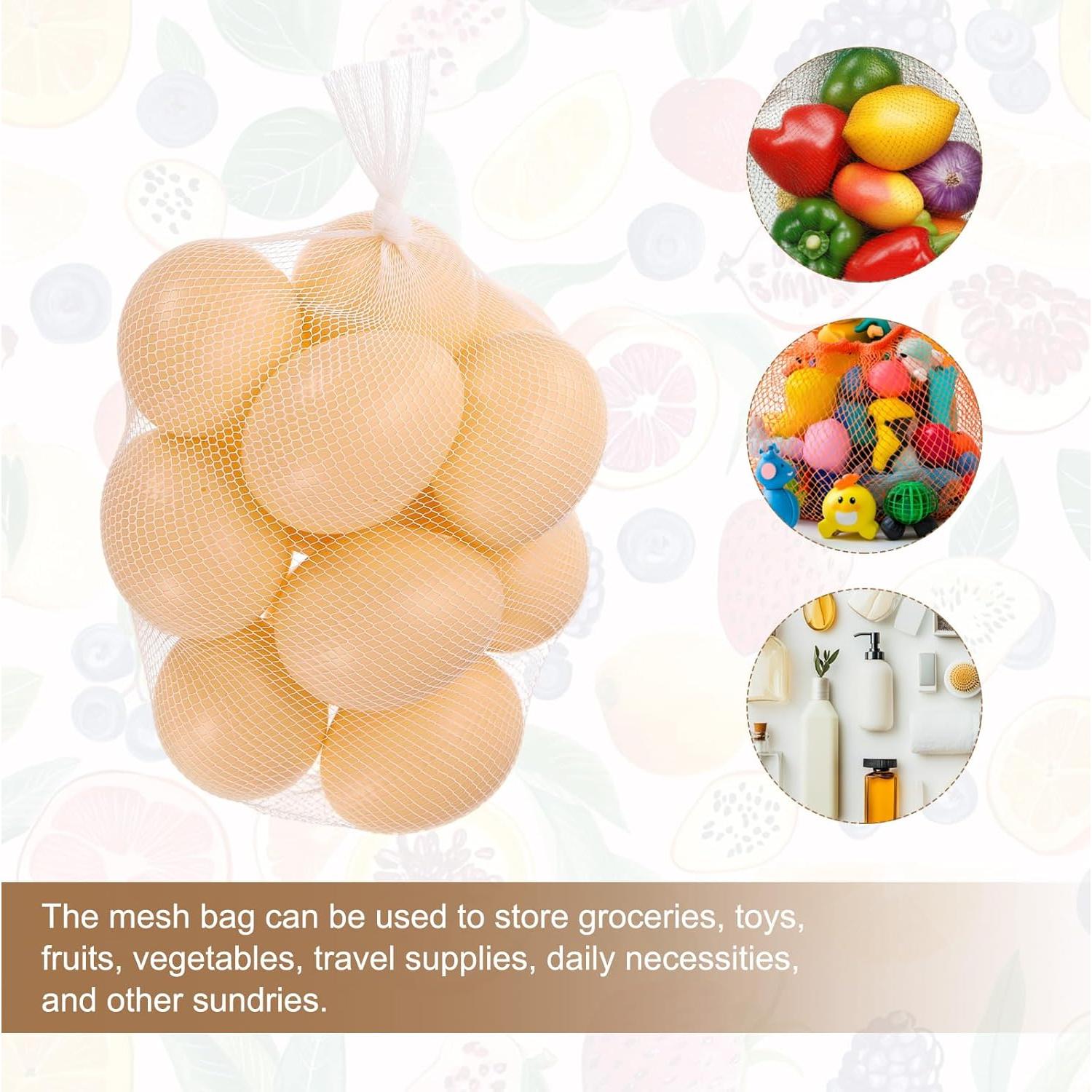 Bolsas de Malla Reutilizables uxcell 35cm 100Pcs Blancas