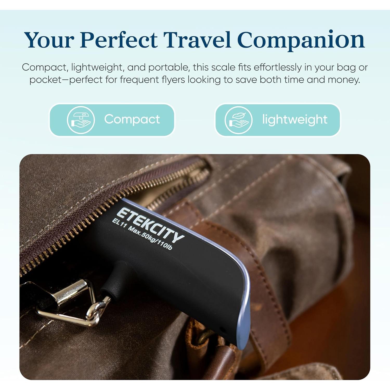 Balanza de Equipaje Digital Etekcity 50 kg Azul Compacta