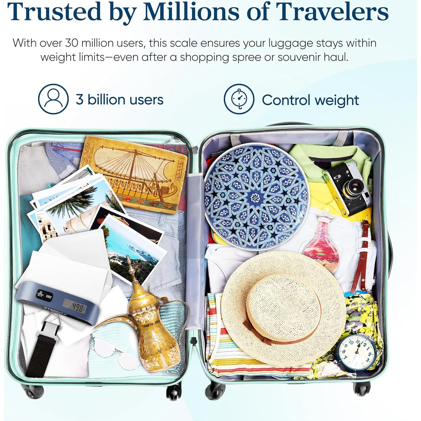 Balanza de Equipaje Digital Etekcity 50 kg Azul Compacta