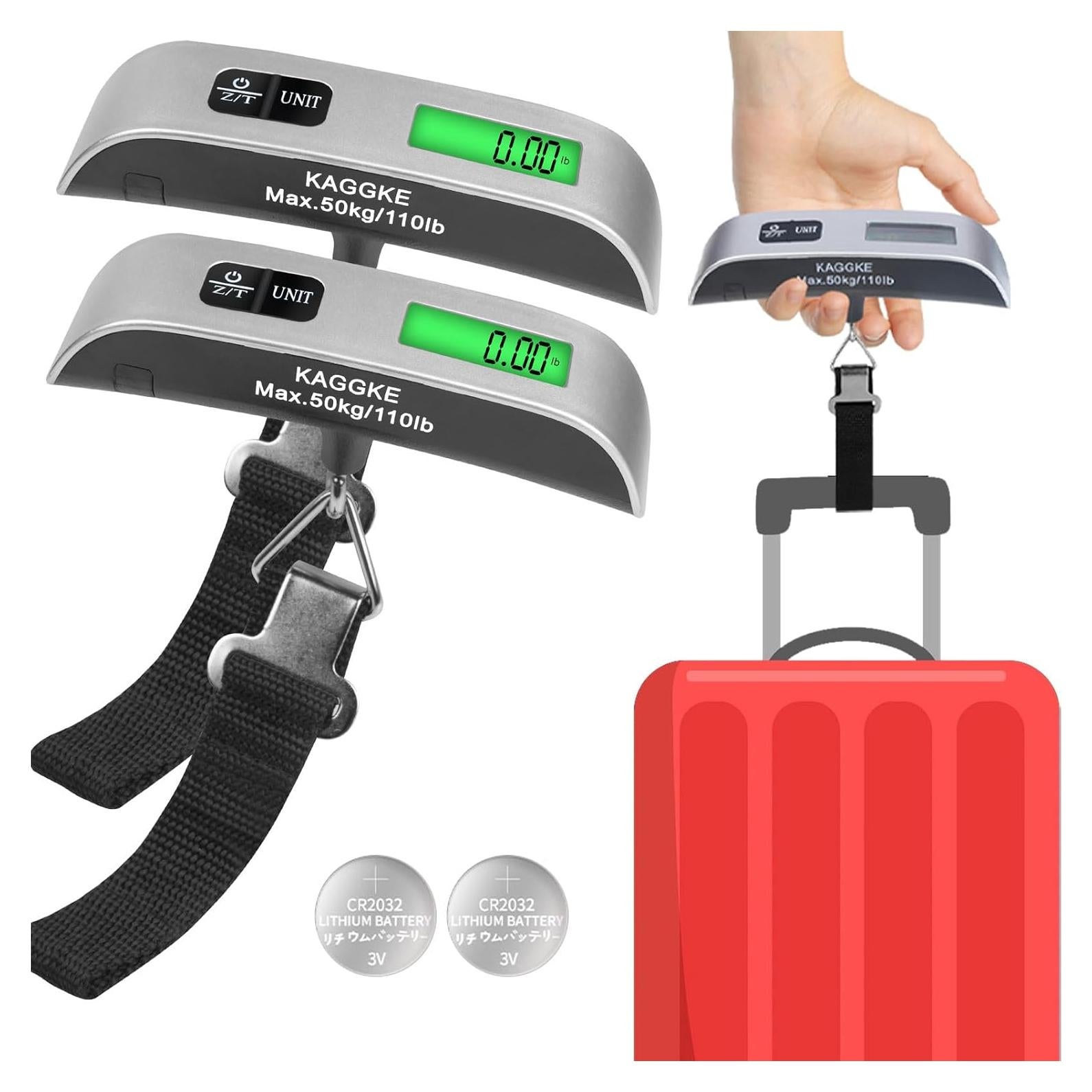 Balanza Digital de Equipaje KAGGKE T-8 Plateada 50KG