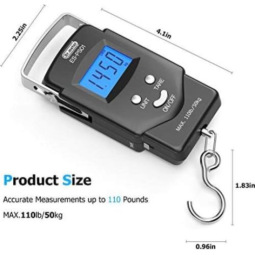 Balanza Digital de Pescado Dr.meter 50kg Pantalla LCD Retroiluminada