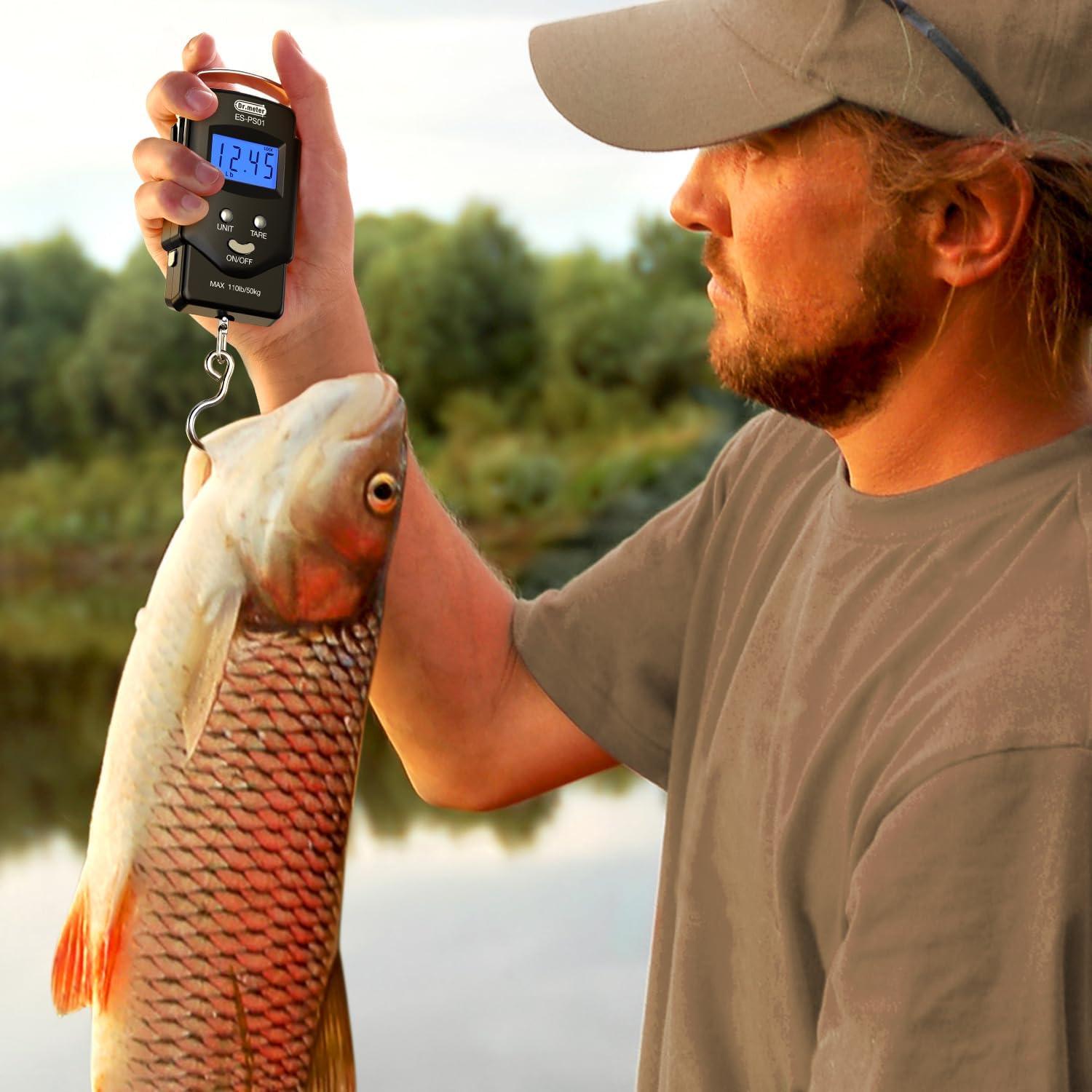 Balanza Digital de Pescado Dr.meter 50kg Pantalla LCD Retroiluminada