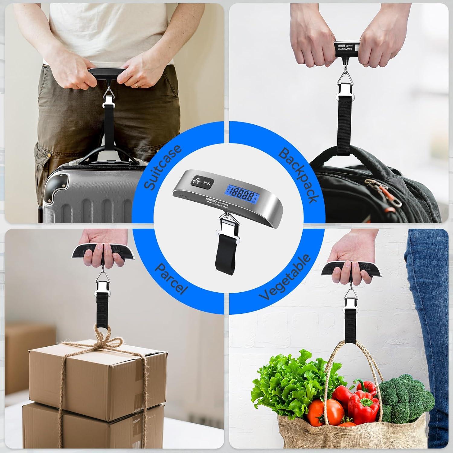 Báscula de Equipaje Dr.meter IC-HS02 50kg Pantalla LCD Plata