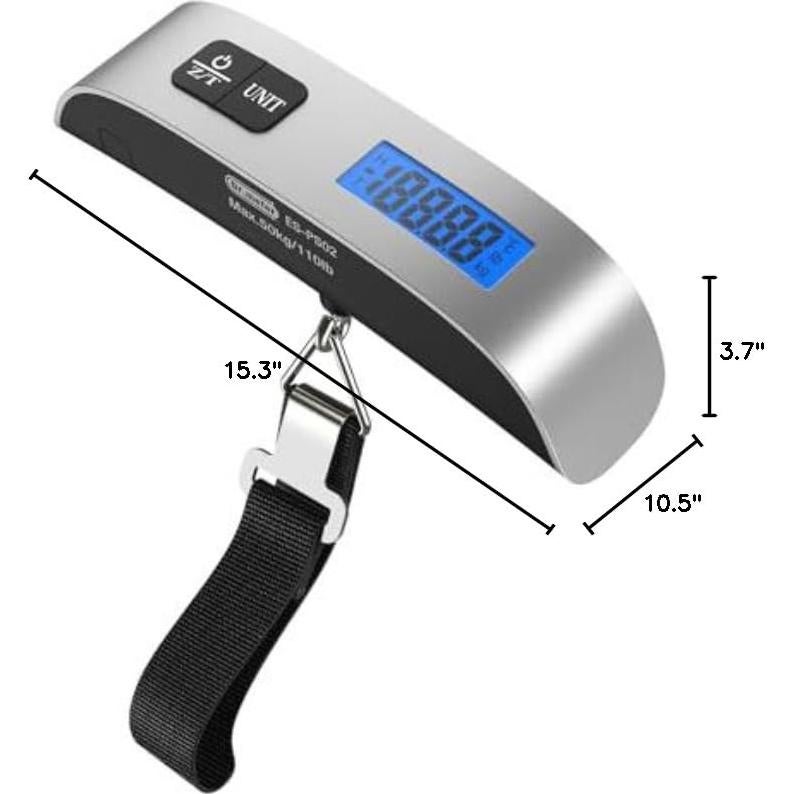 Báscula de Equipaje Dr.meter IC-HS02 50kg Pantalla LCD Plata