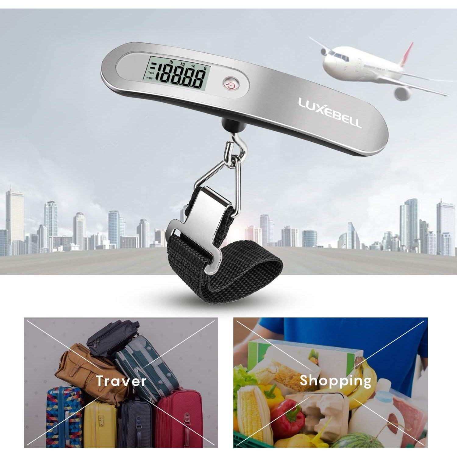 Báscula de Equipaje Digital Luxebell 50kg Portátil y Precisa