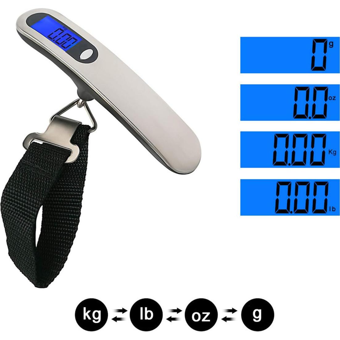 Báscula Digital de Equipaje TXY 50kg Portátil con Pantalla LCD