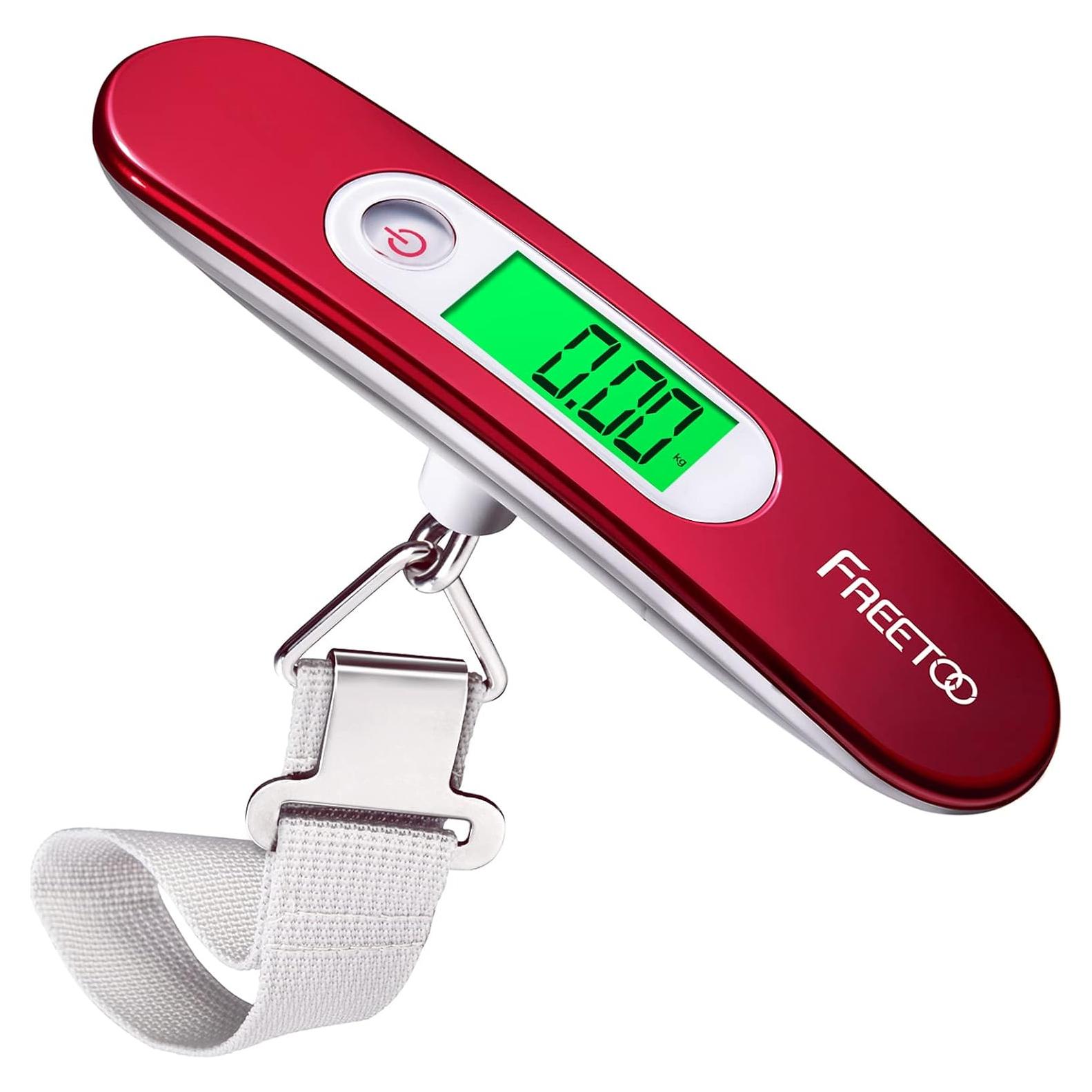 Báscula de Equipaje Digital FREETOO 50kg Portátil Roja