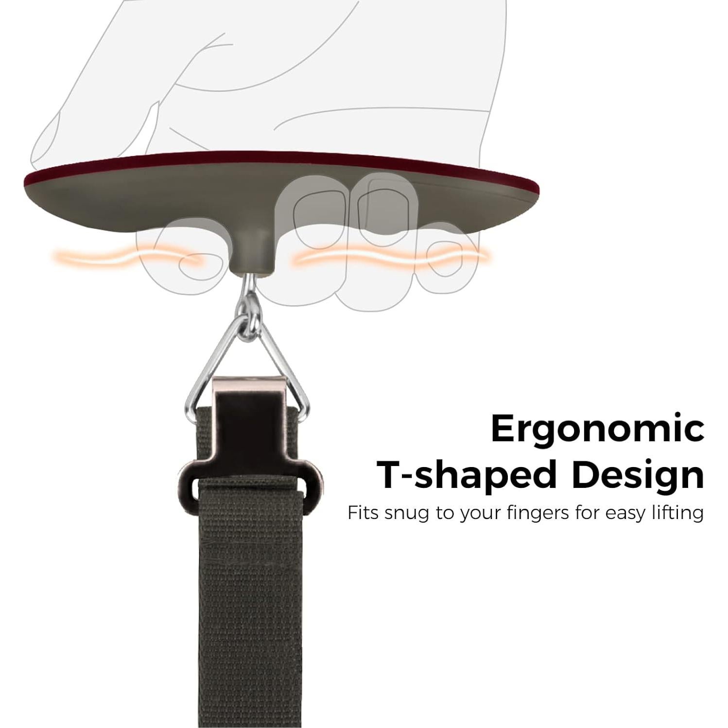 Balanza de Equipaje Digital Pack All 50 kg Pantalla LCD Roja