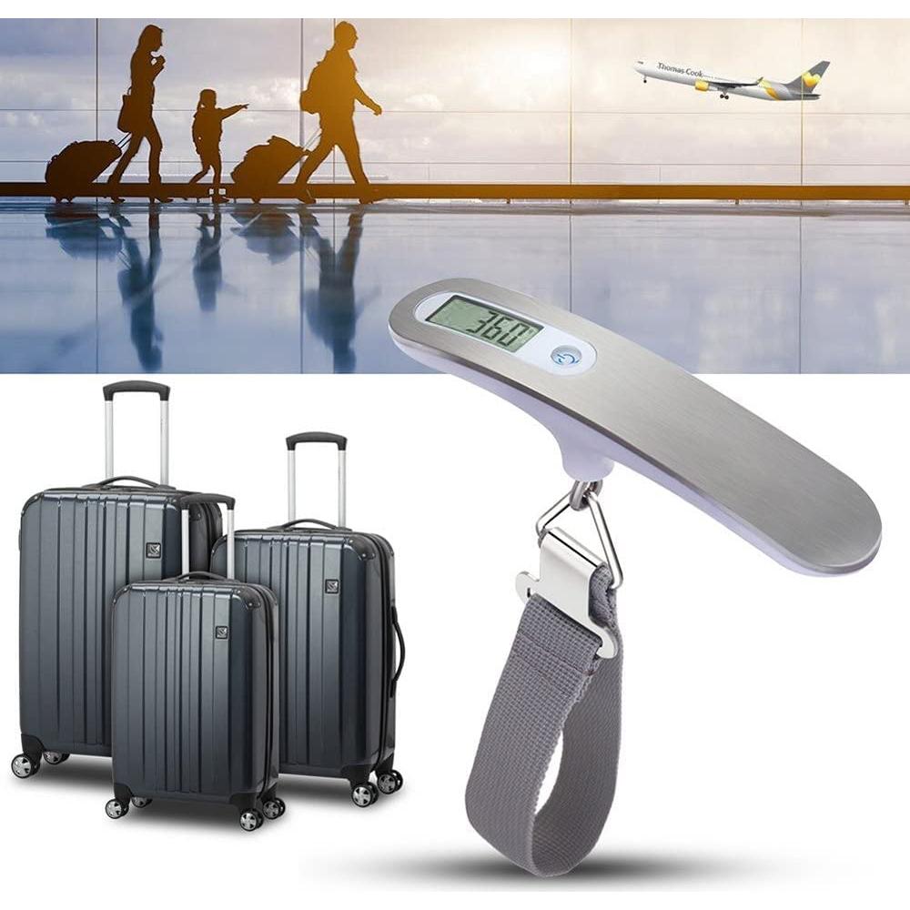 Báscula Digital de Viaje QUMOX 50kg Alta Precisión Plata