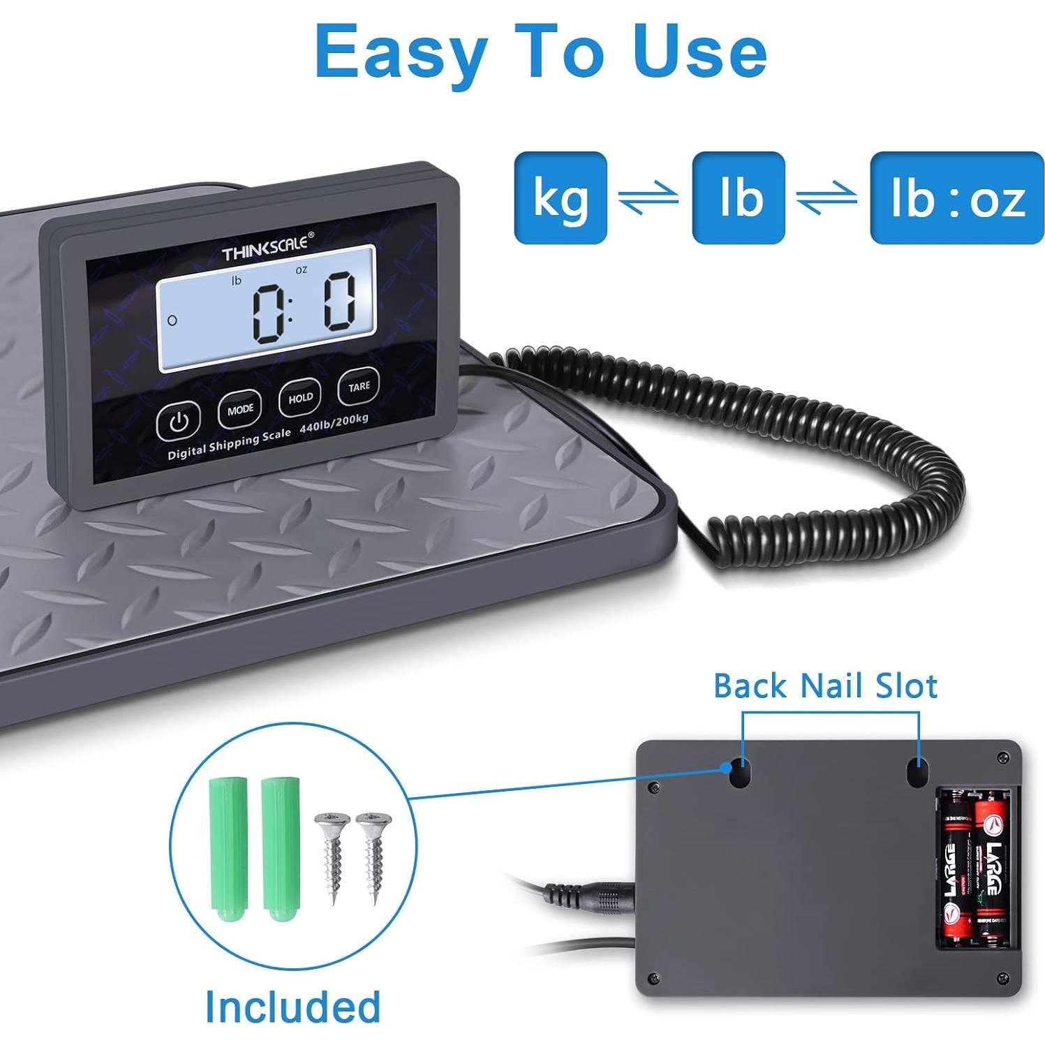 Balanza de Envío Digital THINKSCALE 199.58 kg con Pantalla LCD