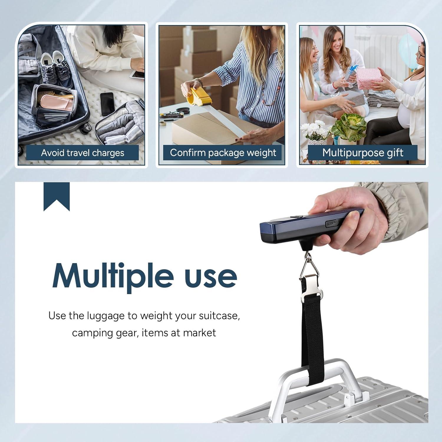 Escala de Equipaje Travel Inspira Sin Batería 50kg Azul