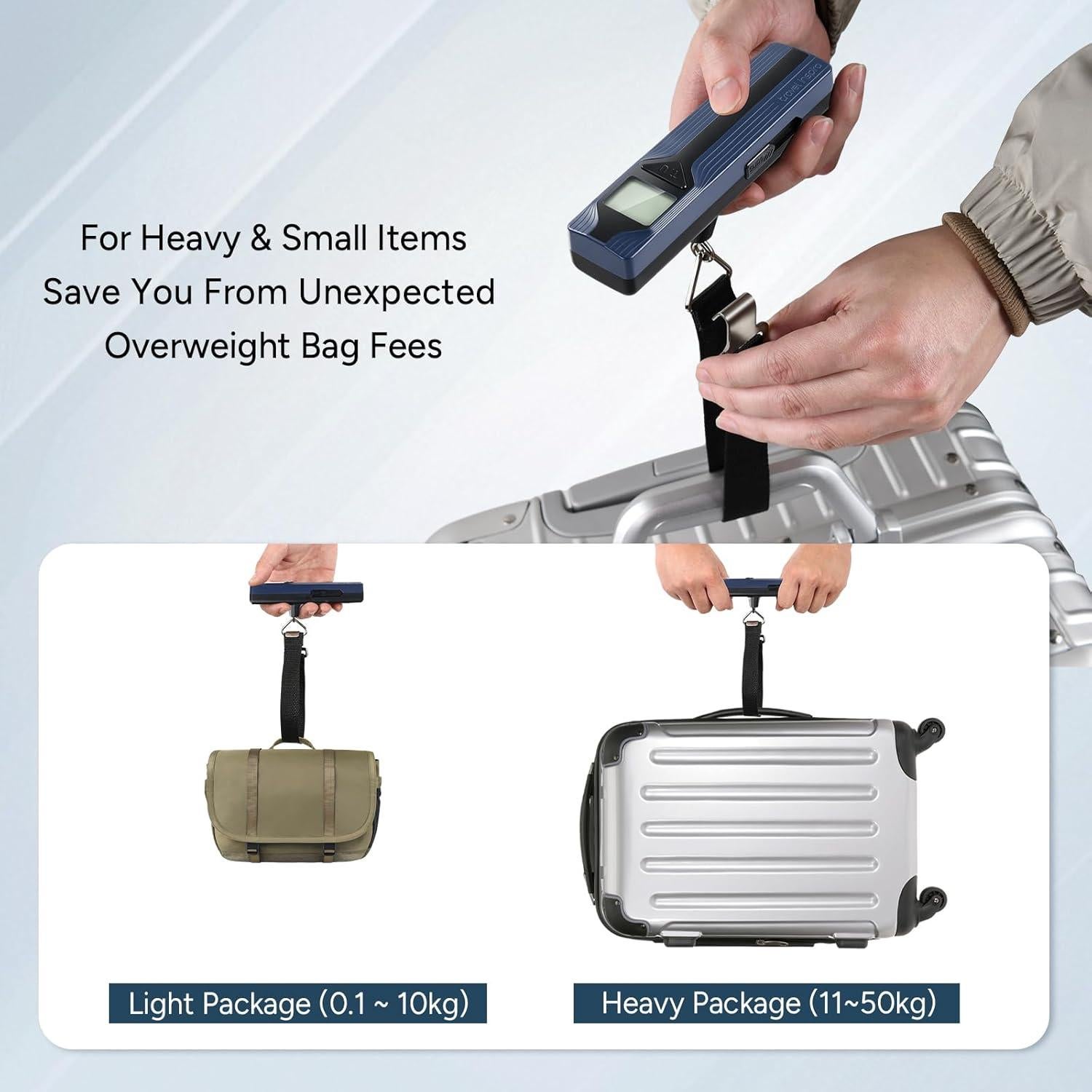 Escala de Equipaje Travel Inspira Sin Batería 50kg Azul