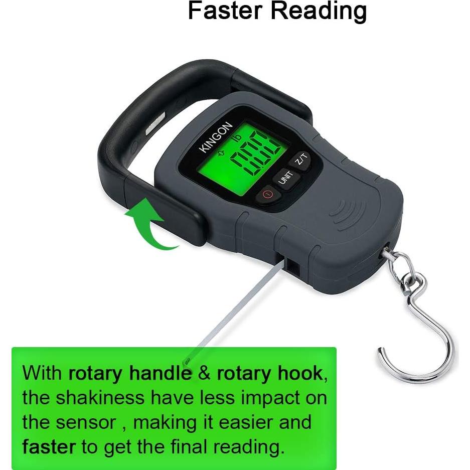 Báscula de Equipaje Digital KINGON 50kg con Pantalla Retroiluminada