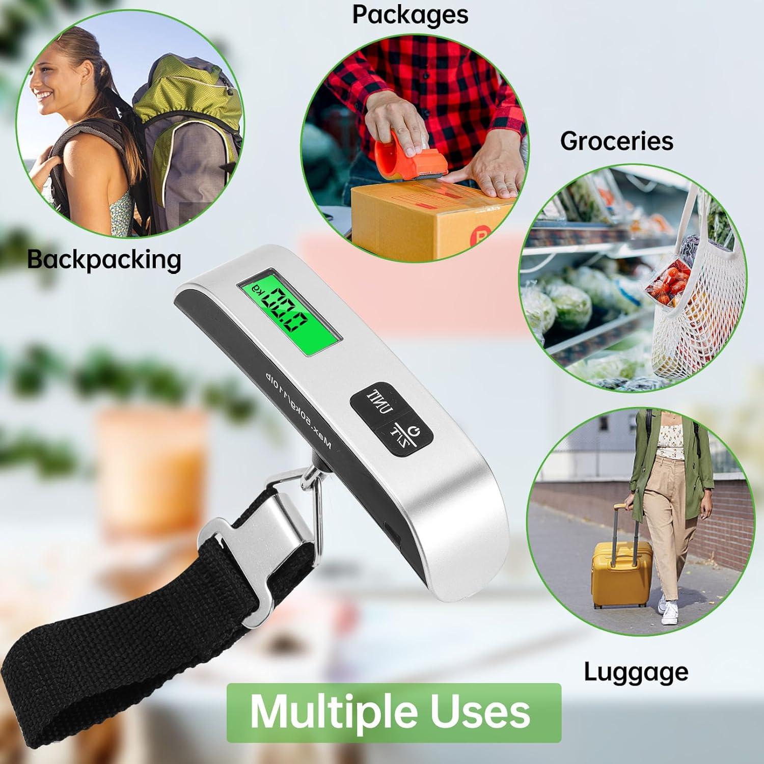 Escala Digital de Equipaje Jeffbaubl 50 kg con Pantalla LCD