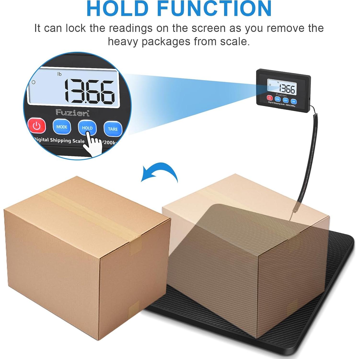 Báscula Digital de Envío Fuzion 200kg x 10g con Pantalla LCD