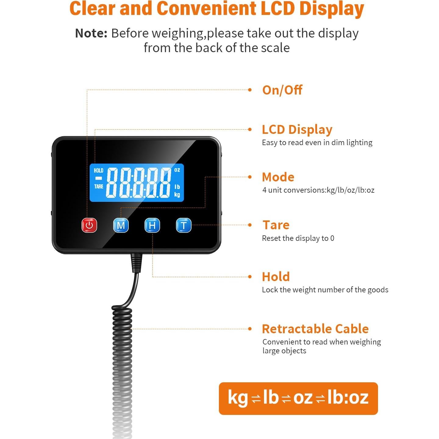 Báscula Digital de Peso WESTHEY 200kg Alta Precisión