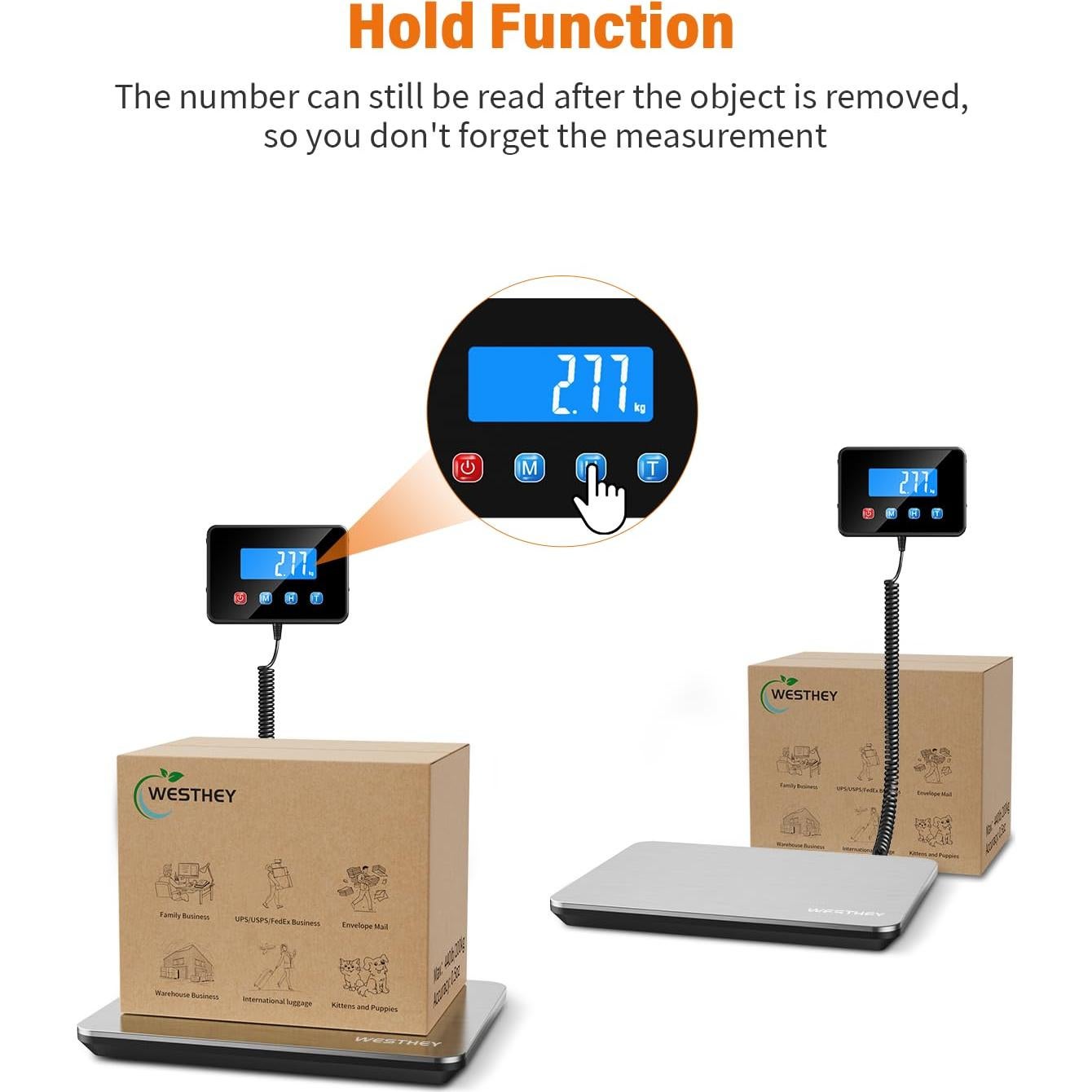 Báscula Digital de Peso WESTHEY 200kg Alta Precisión