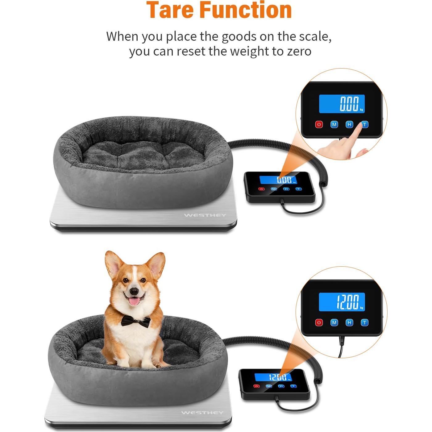 Báscula Digital de Peso WESTHEY 200kg Alta Precisión