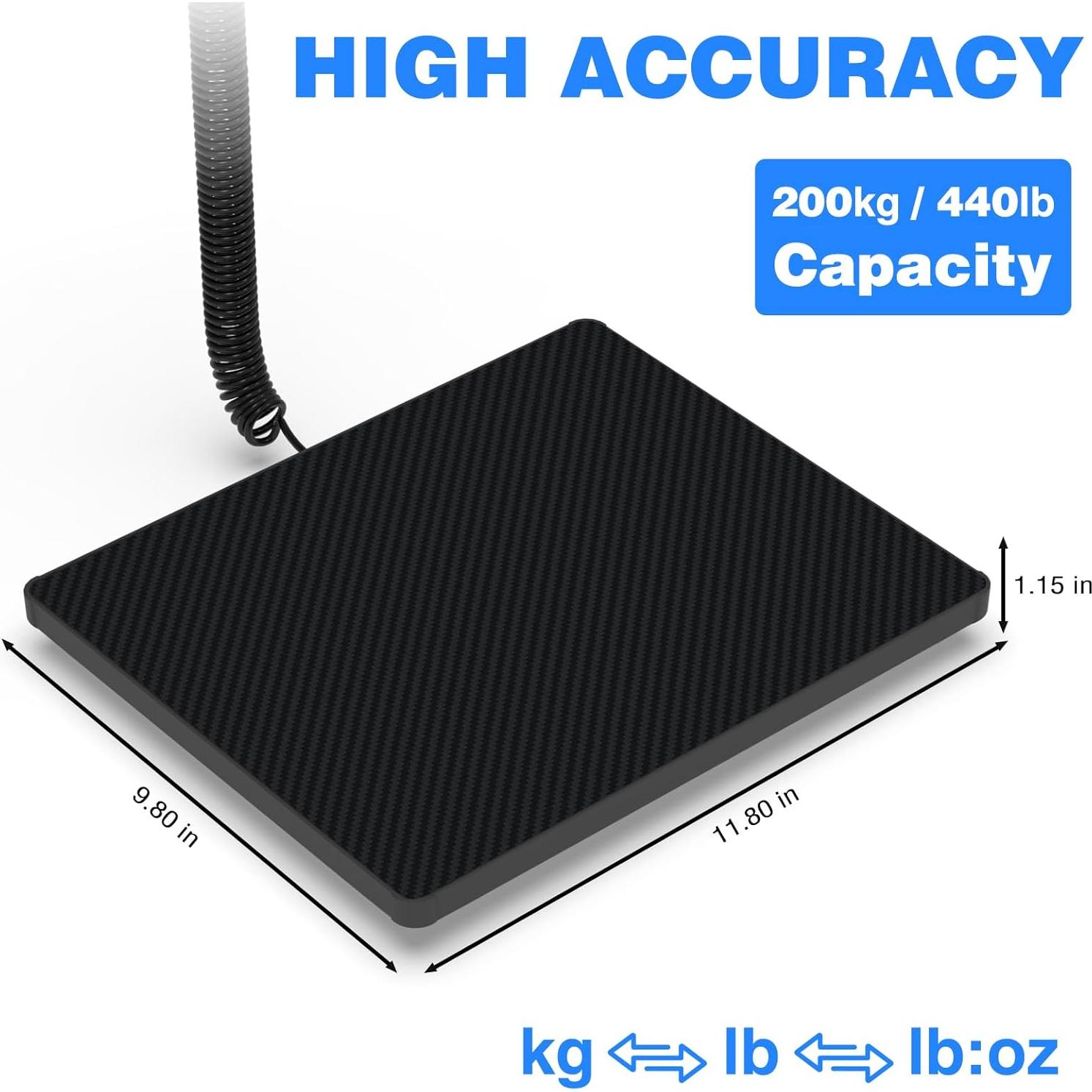Báscula Digital de Envío MAXUS 199.58kg/10g con Tara y Retención