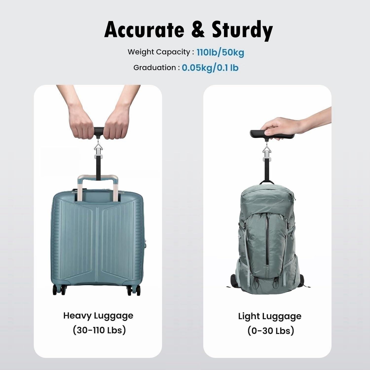 Balanza de Equipaje Digital NUTRI FIT 50kg Pantalla LCD