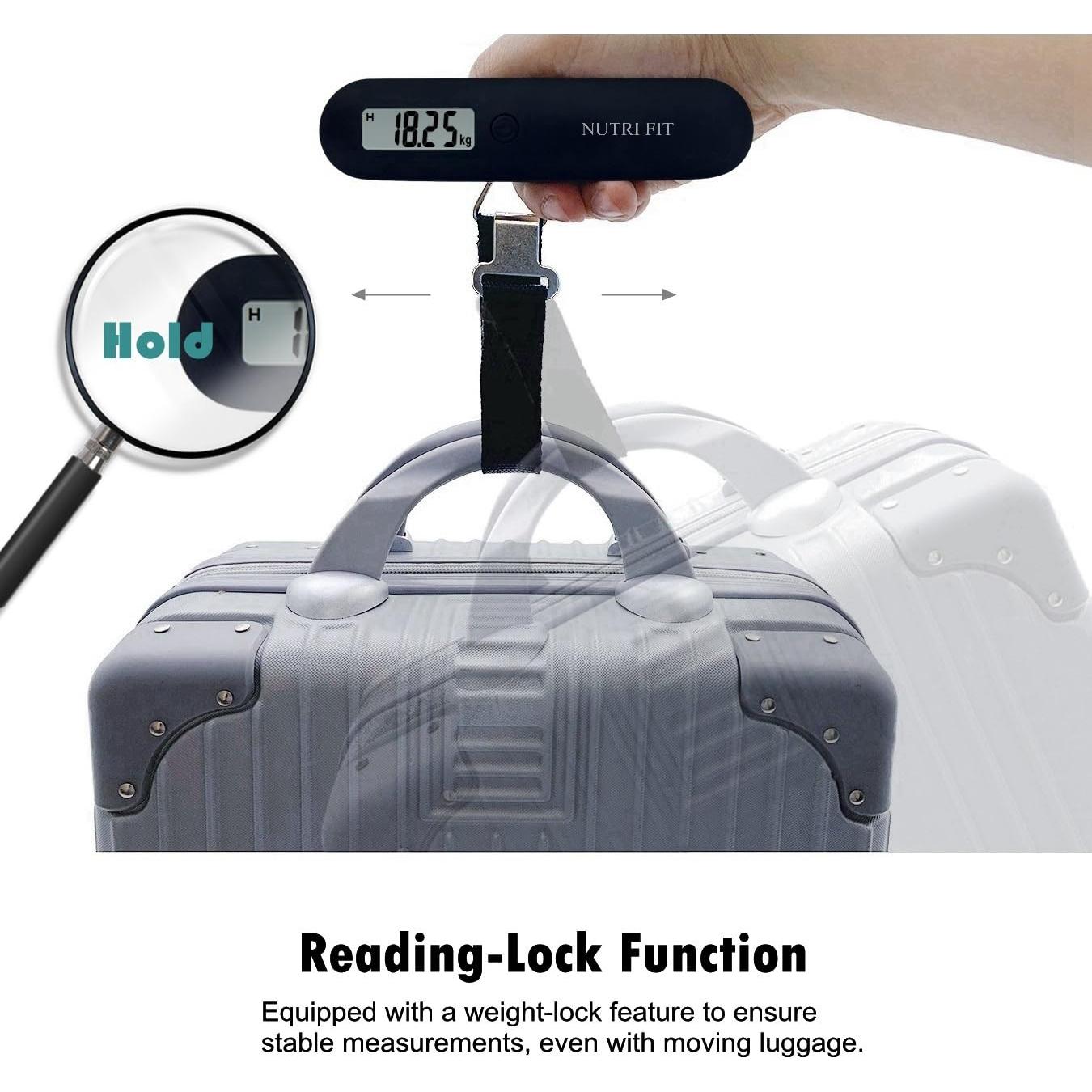 Balanza de Equipaje Digital NUTRI FIT 50kg Pantalla LCD