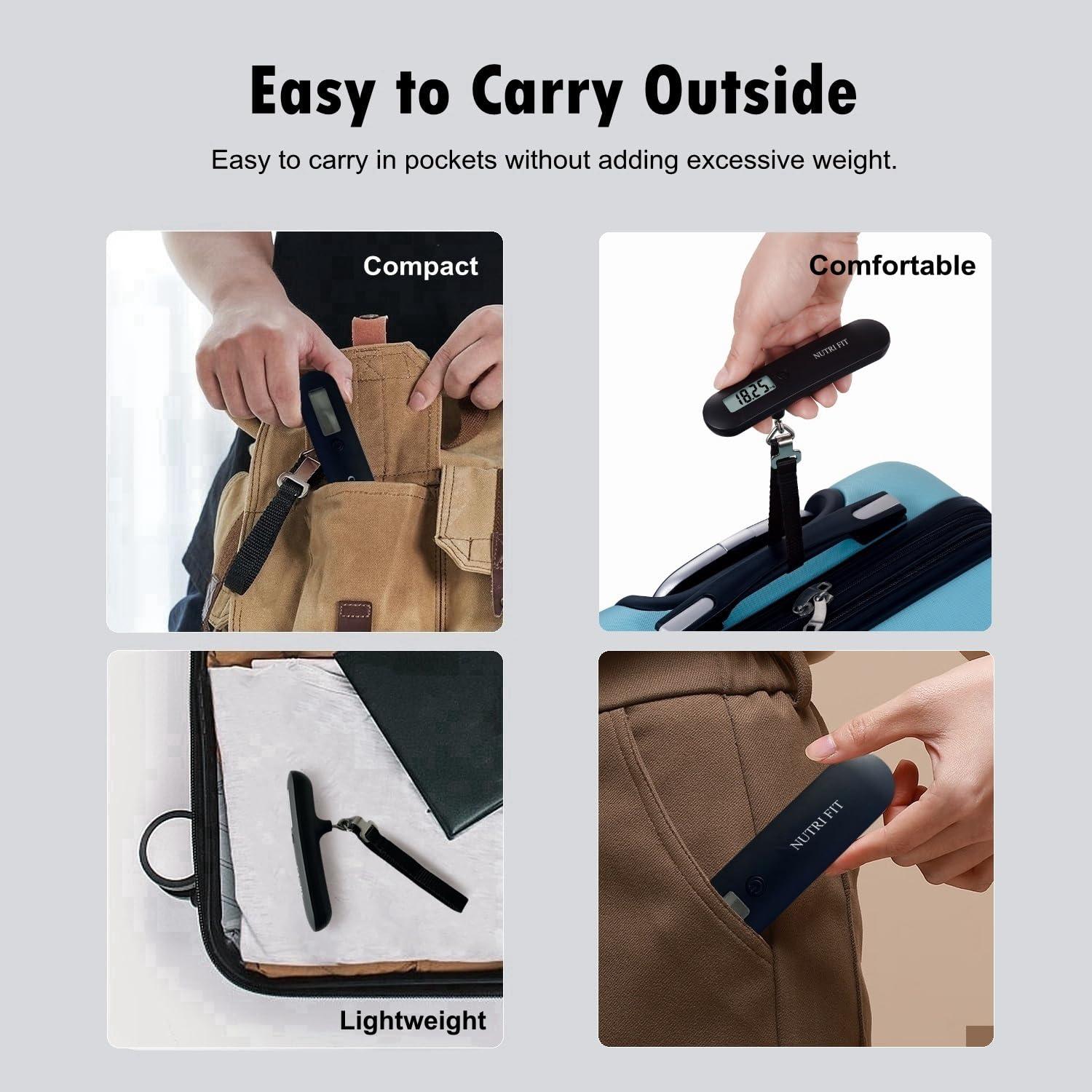 Balanza de Equipaje Digital NUTRI FIT 50kg Pantalla LCD