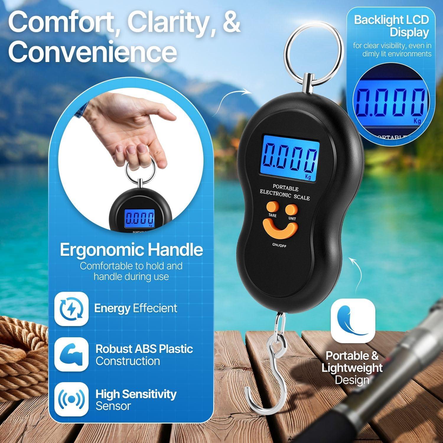 Balanza Digital Portátil Flexzion 50kg con Pantalla LCD