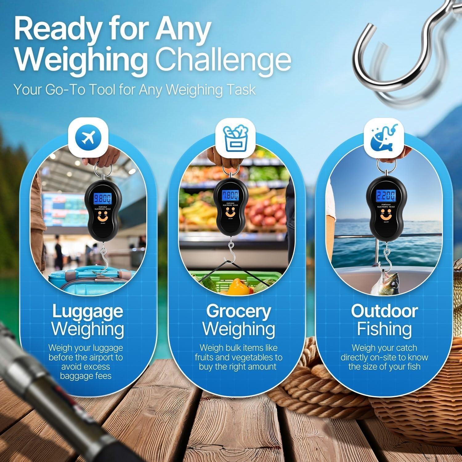 Balanza Digital Portátil Flexzion 50kg con Pantalla LCD