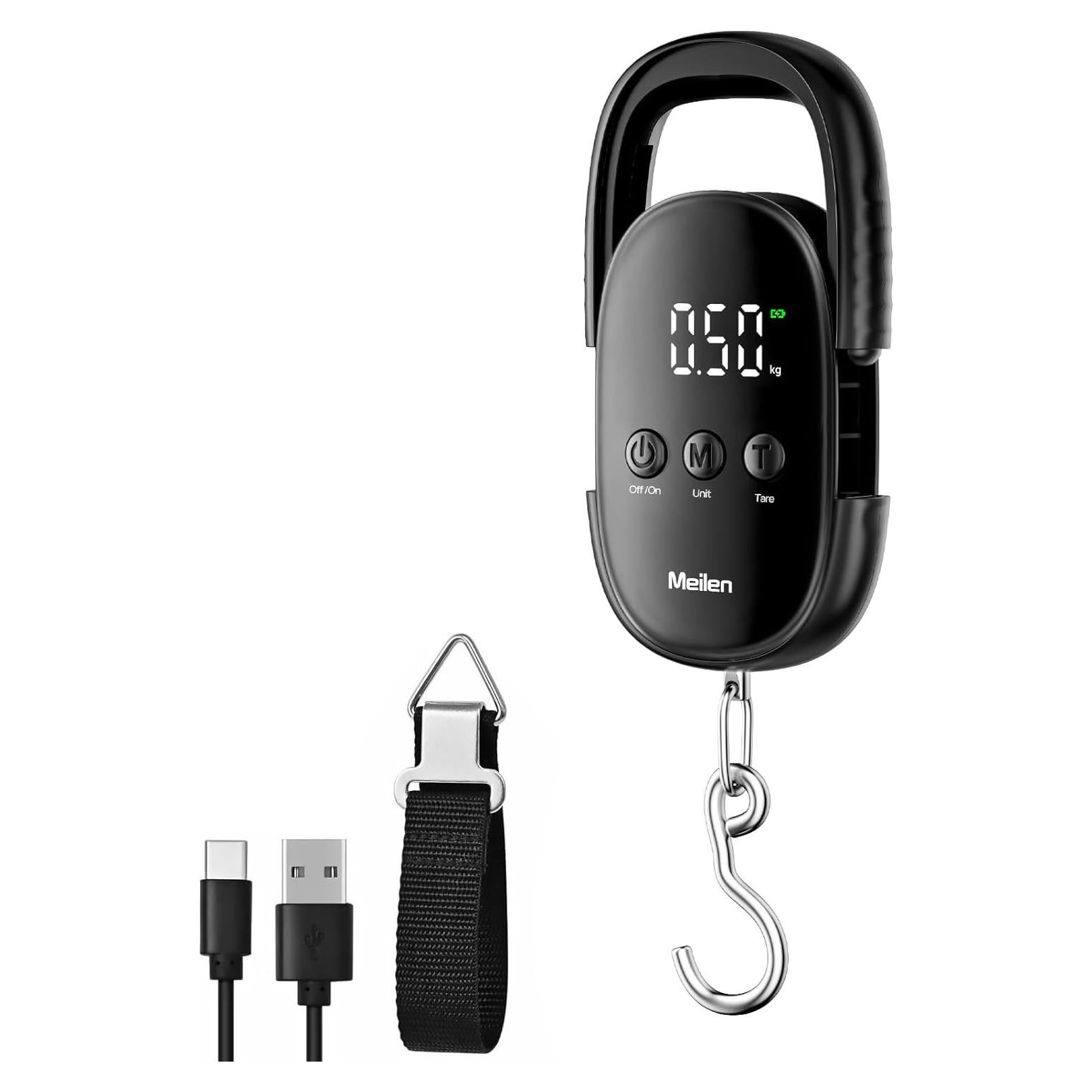 Báscula Digital de Equipaje Meilen 50kg Pantalla LED Carga Tipo-C