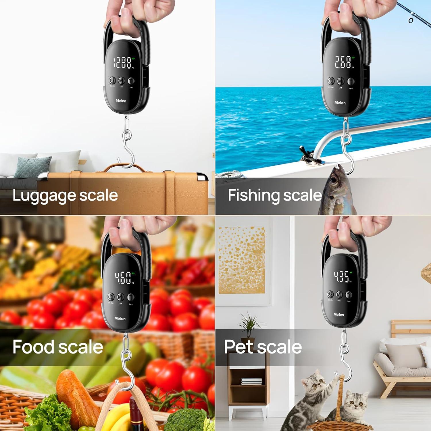 Báscula Digital de Equipaje Meilen 50kg Pantalla LED Carga Tipo-C