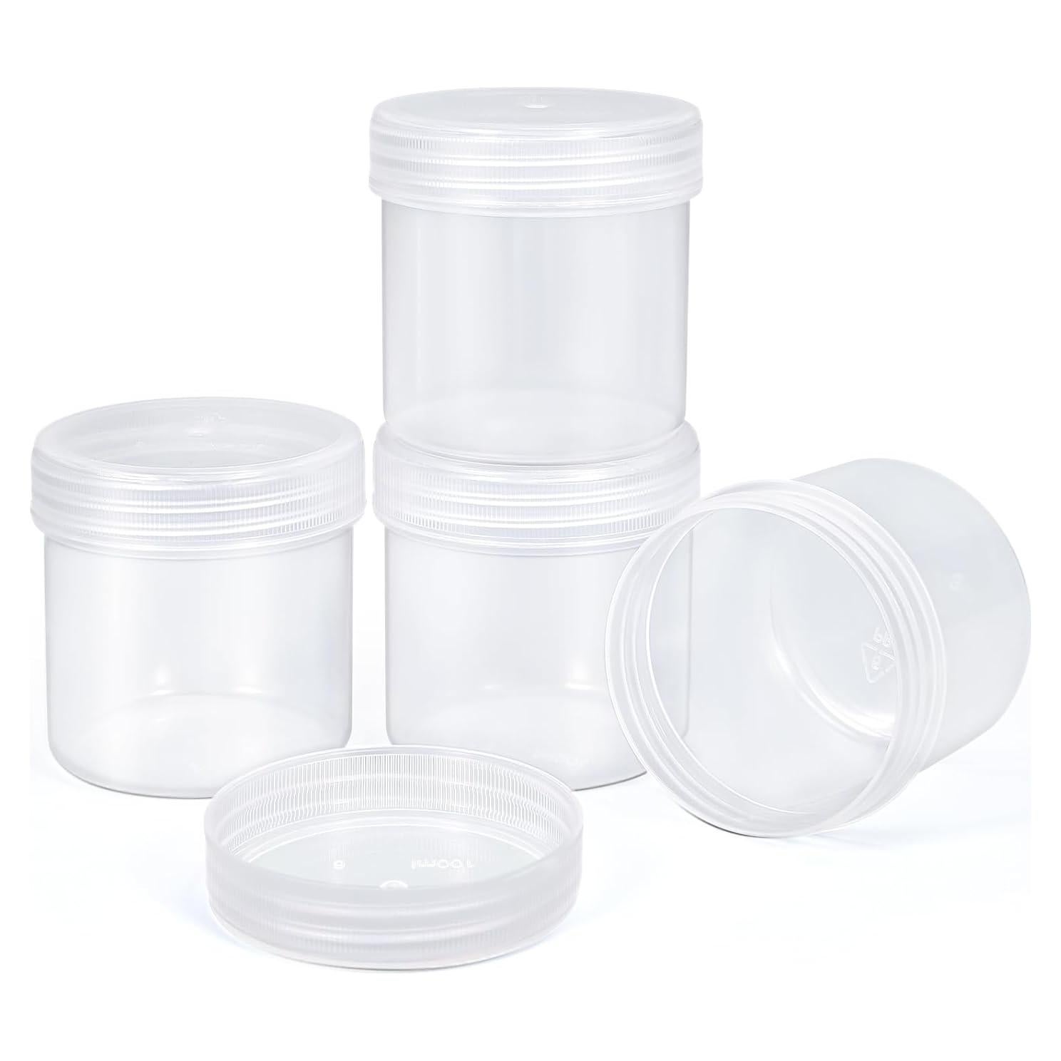 Tarros de Plástico Transparentes UMETASS 3.4 oz - 4 Pcs