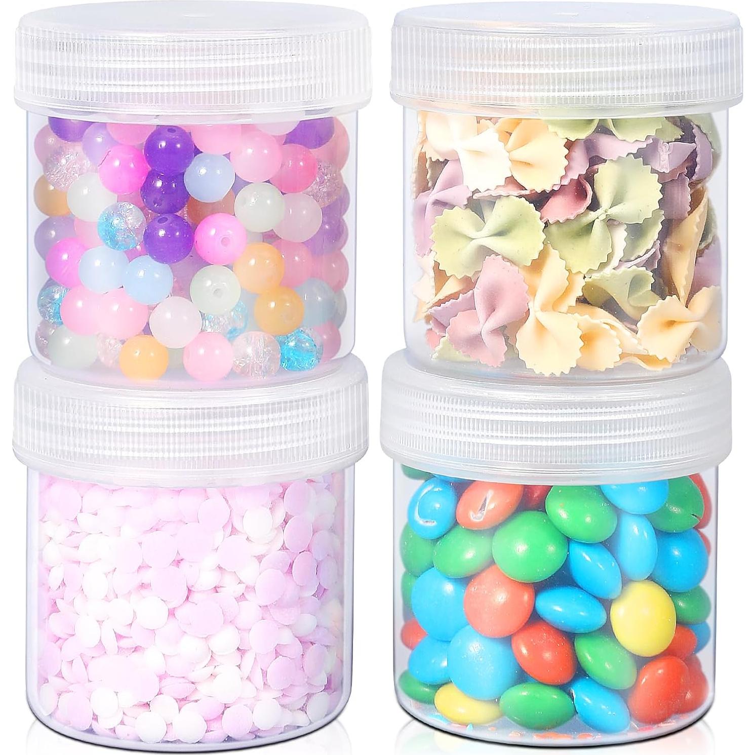 Tarros de Plástico Transparentes UMETASS 3.4 oz - 4 Pcs